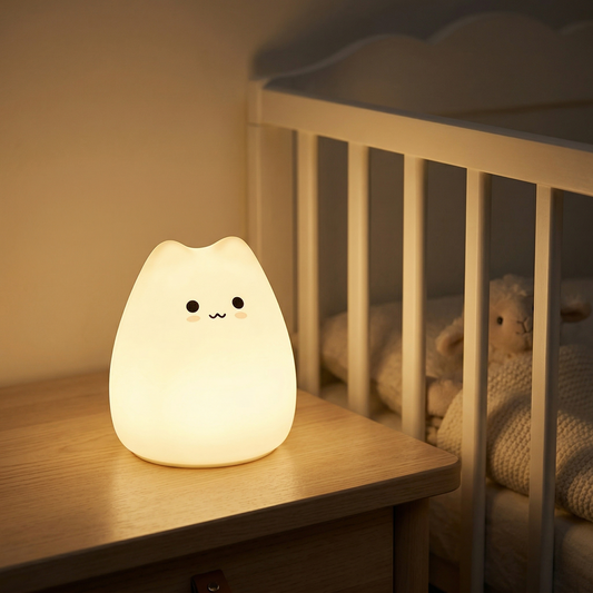 Veilleuse Silicone Chat — Nuit Douce pour Bébé
